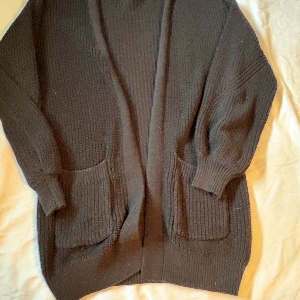 Forever 21 Black Chunky Knit Cardigan